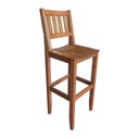 Ver imagem 3 de Kit com 4 Banquetas Rusticas Alta Confort com Encosto Madeira Maciça Malbec
