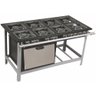 Fogao 8 Bocas Duplas 40x40 Cm Pf. 65 Forno Metalmaq 8bd M20 - 1