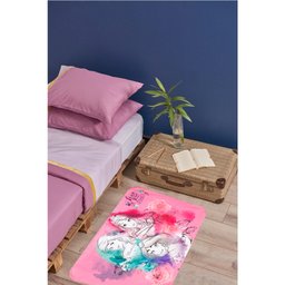 Tapete Infantil Antid. Macio 50x70 Disney Princesas Aquarela Licenciado - 1