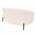Ver imagem 7 de Sofá Curvo Billini 2 Lugares 180cm Braço Dir. Pés Preto Bouclé Off White - Sallar Home