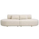 Ver imagem 6 de Sofá Orgânico Horizonte 4 Lugares 230cm Bouclé Off White - Nexta Casa