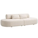 Ver imagem 1 de Sofá Orgânico Horizonte 4 Lugares 230cm Bouclé Off White - Nexta Casa