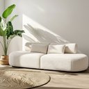 Ver imagem 2 de Sofá Orgânico Horizonte 4 Lugares 230cm Bouclé Off White - Nexta Casa