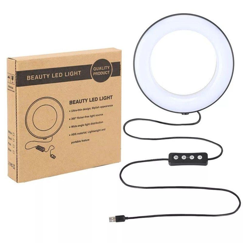 Ring Light 6" de Mesa + Tripé Iluminador Arco de Led - 2