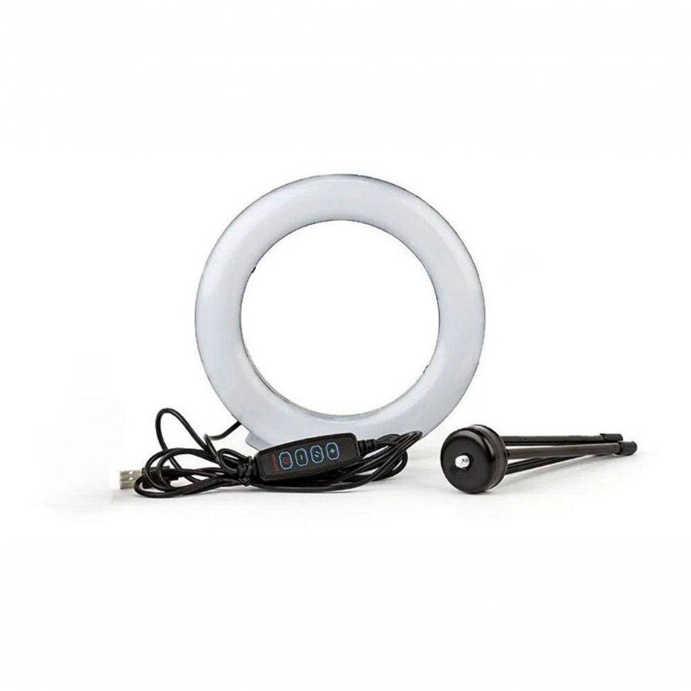 Ring Light 6" de Mesa + Tripé Iluminador Arco de Led - 5
