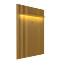 Ver imagem 1 de Painel Ripado com Led London 222cm e Rack Loop com Rodízios Tv 70 Polegadas Cedro/preto – Olivar Móv