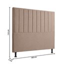 Ver imagem 3 de Cabeceira Bella Box Casal 160cm Linho Cinza - Star Confort