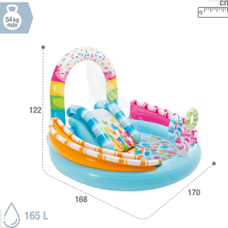 Piscina Inflável Playground Escorregador Candy Fun Infantil:Colorido - 5
