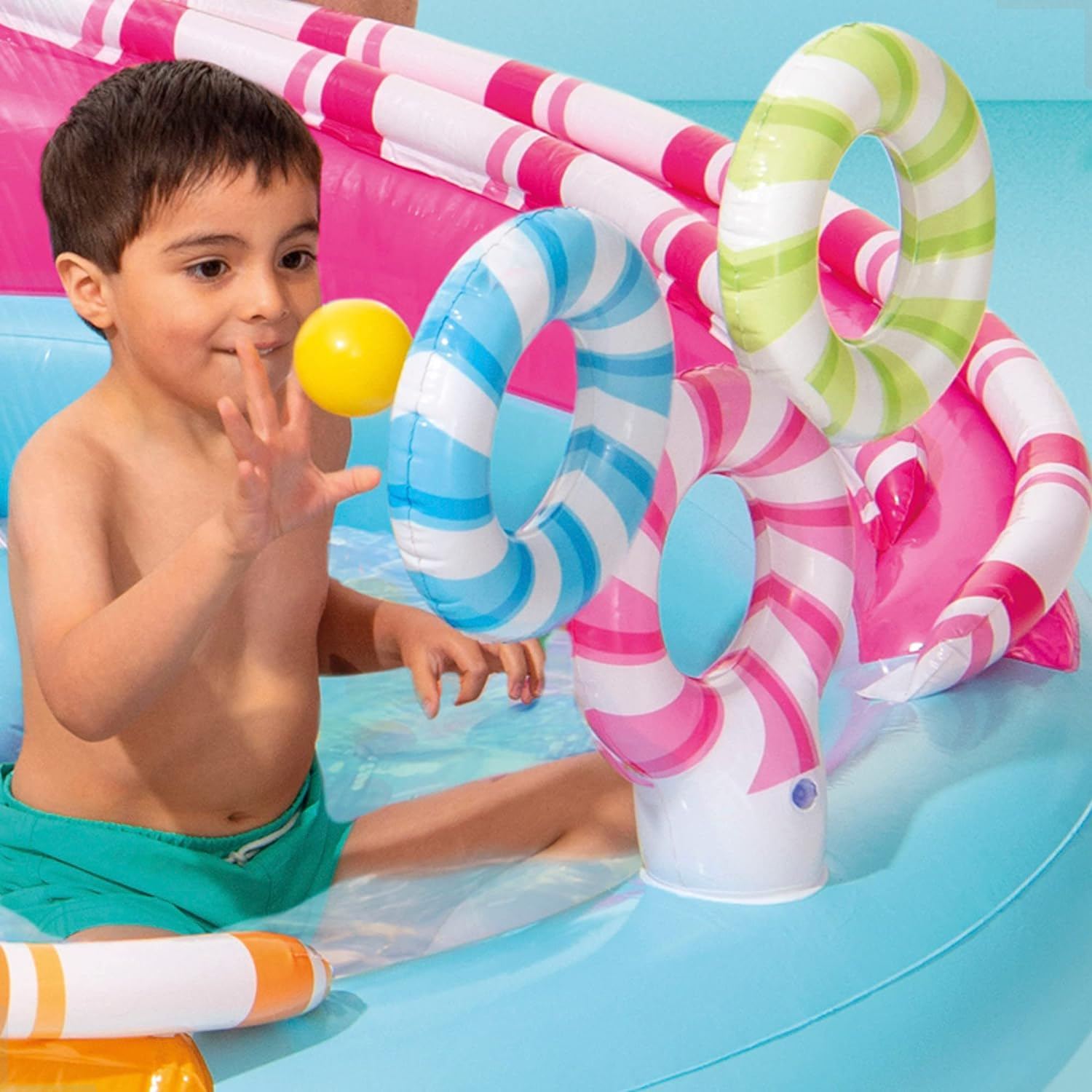 Piscina Inflável Playground Escorregador Candy Fun Infantil:Colorido - 6