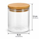 Ver imagem 3 de Pote Hermético Vidro Borossilicato Redondo 350ml Tampa Bambu Vedação