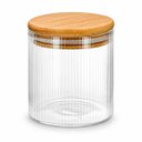 Ver imagem 1 de Pote Hermético Vidro Borossilicato Redondo 350ml Tampa Bambu Vedação