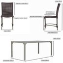 Ver imagem 2 de Conjunto 6 Cadeiras Cannes Corda Náutica e Mesa Retangular Ripada 2,00m em Alumínio para Edícula, Ja