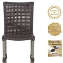 Ver imagem 3 de Conjunto 6 Cadeiras Cannes Corda Náutica e Mesa Retangular Ripada 2,00m em Alumínio para Edícula, Ja