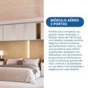 Ver imagem 6 de Módulo Aéreo para Quarto 3 Portas Elegance Marrom/Angelin|Blanc