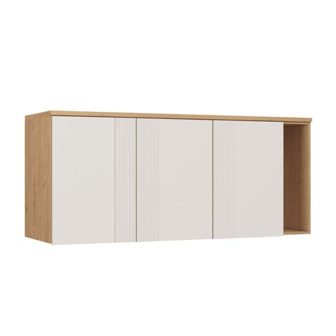 Módulo Aéreo para Quarto 3 Portas Elegance Marrom/Angelin|Blanc