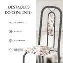 Ver imagem 6 de Conjunto de Sala de Jantar com 4 Cadeiras Lívia Prata/Arabesco