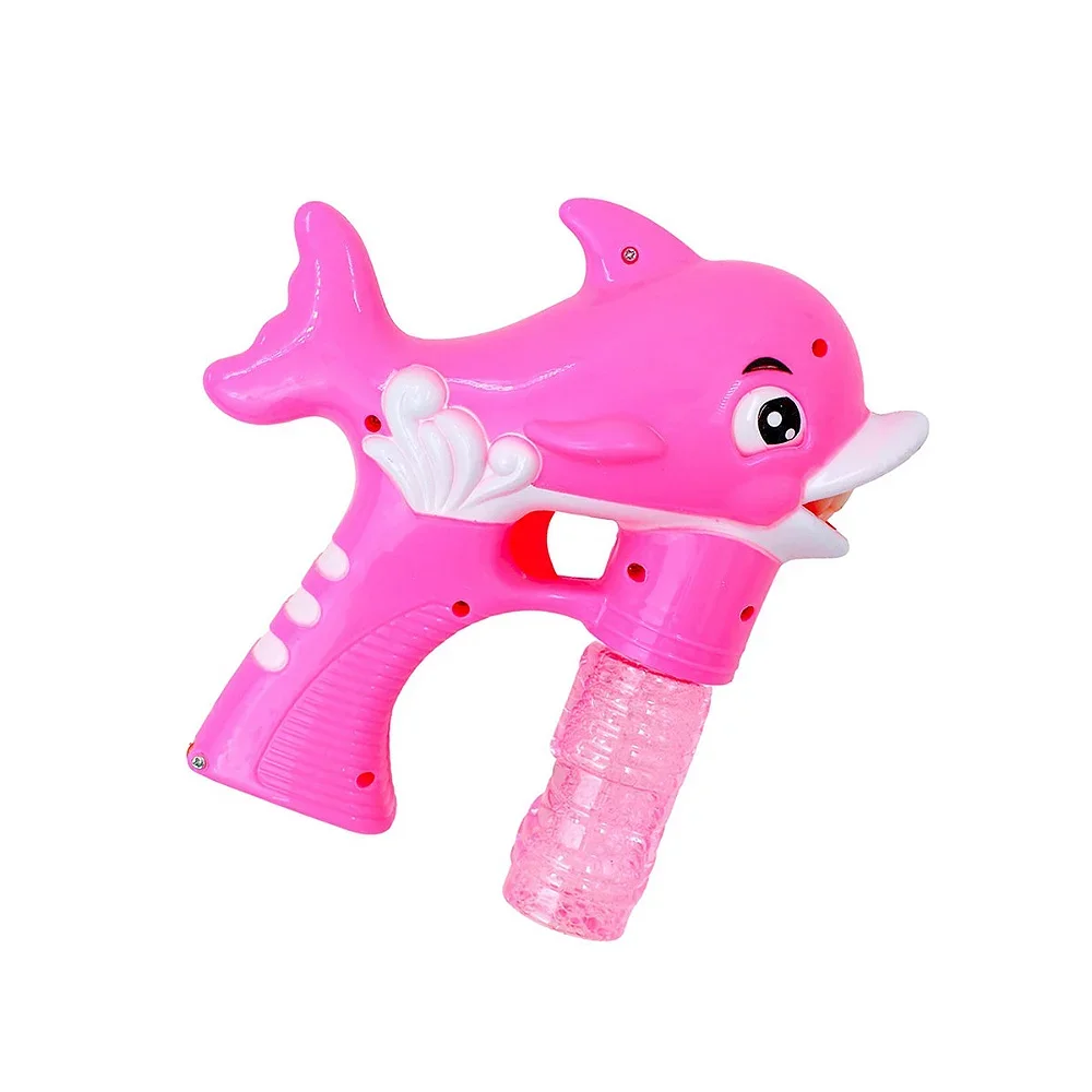 Lança Bolhas de Sabão Pistola Lançador de Bolinhas Golfinho:azul - 3