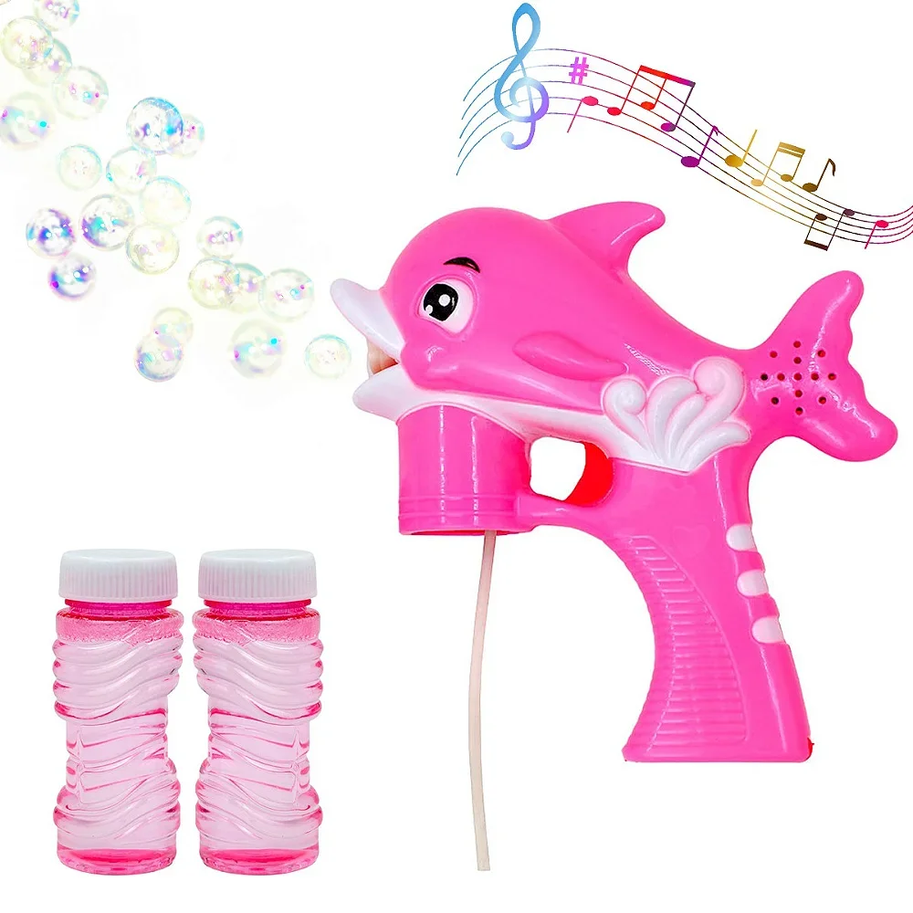 Lança Bolhas de Sabão Pistola Lançador de Bolinhas Golfinho:azul - 2