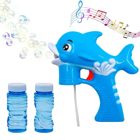 Lança Bolhas de Sabão Pistola Lançador de Bolinhas Golfinho:azul - 1