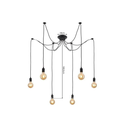 Ver imagem 7 de Lustre Pendente Aranha Preto Thomas Edison para 6 Lâmpadas Luxo Moderno Inl82