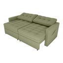 Ver imagem 3 de Sofá Cama Reclinável 2 Lugares 220cm Nayla Boucle Oliva Matrix