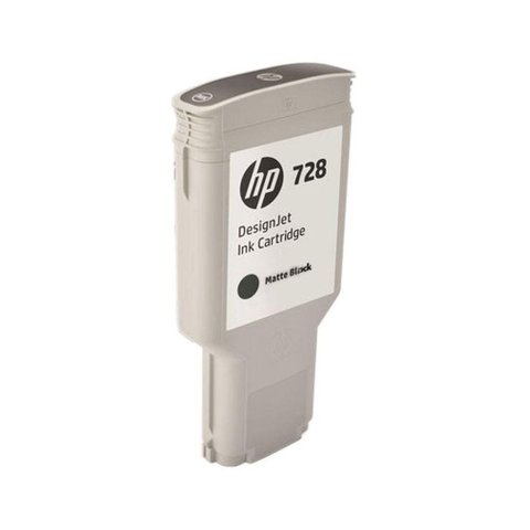 Cartucho de Tinta Hp 728 Preto Fosco Pluk 300 Ml - F9j68a