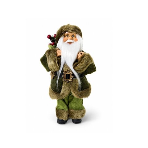 Papai Noel Marrom e Verde 30 cm Grillo - 65545-318