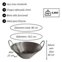 Ver imagem 5 de Kit Cozinha Restaurante e Eventos Tacho de Aço Inox 4 Peças