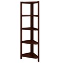 Ver imagem 1 de Estante de Canto Zoe em Madeira Maciça Cor Castanho 5 Níveis