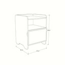 Ver imagem 3 de Mesa de Cabeceira 1 Gaveta com Nicho Cindy - Preto