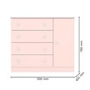 Ver imagem 4 de Kit Quarto de Bebê Doce Sonho com Berço para Mosquiteiro Cômoda Sapateira e Colchão D18 130x60 Movel