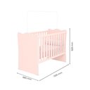 Ver imagem 3 de Kit Quarto de Bebê Doce Sonho com Berço para Mosquiteiro Cômoda Sapateira e Colchão D18 130x60 Movel