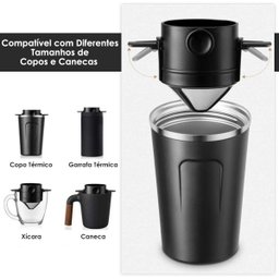Coador Portátil de Café: Reutilizável em Aço Inox - 3