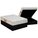 Ver imagem 1 de Cama Box Baú Casal: Colchão Espuma Castor D33 Sleep Max Relax + Base CRC Suede Black(138x188)