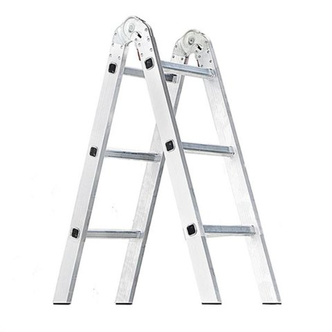 Escada de Aluminio Articulada 6 Degraus 1,75m Cor Cinza Garden Life