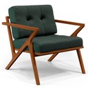 Ver mais imagens de Kit 02 Poltronas Com Cintas Corano Laís Linho Verde Musgo