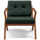 Ver imagem 5 de Kit 02 Poltronas Com Cintas Corano Laís Linho Verde Musgo