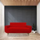 Ver imagem 1 de Sofá 3 Lugares Golden Suede Vermelho D'classe Decor