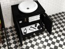 Ver imagem 3 de Gabinete de Banheiro Ripado 60 com Cuba Branca Cor: Preto