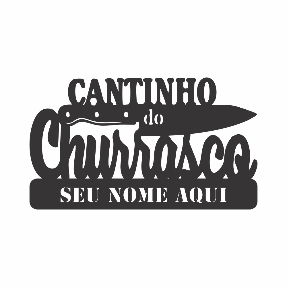 Placa Quadro Cantinho do Churrasco Personalizada Mdf 60x35cm