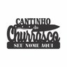 Placa Quadro Cantinho do Churrasco Personalizada Mdf 60x35cm - 1
