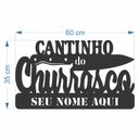Ver imagem 2 de Placa Quadro Cantinho do Churrasco Personalizada Mdf 60x35cm