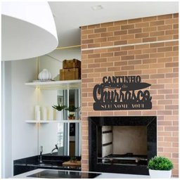 Placa Quadro Cantinho do Churrasco Personalizada Mdf 60x35cm - 3
