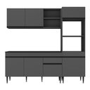 Ver imagem 3 de Cozinha Modulada Compacta 211,5cm Milano Multimóveis Mp2400 Cinza
