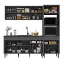 Ver imagem 2 de Cozinha Modulada Compacta 211,5cm Milano Multimóveis Mp2400 Cinza