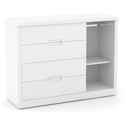 Berço Americano com Capitonê New Boucle e Cômoda Infantil Tutto New Branco Acetinado - Matic - 2