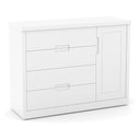 Ver imagem 3 de Berço Americano com Capitonê New Boucle e Cômoda Infantil Tutto New Branco Acetinado - Matic