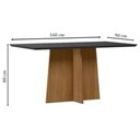 Ver imagem 3 de Mesa de Jantar Ambiente Anitta 160x90 Cm com Vidro Ype Preto e 6 Cadeiras Ana Ype Veludo Preto - New