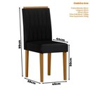 Ver imagem 4 de Mesa de Jantar Ambiente Anitta 160x90 Cm com Vidro Ype Preto e 6 Cadeiras Ana Ype Veludo Preto - New