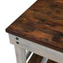 Ver imagem 3 de Mesa de Centro de Madeira com Prateleira Cinza Claro Distressado